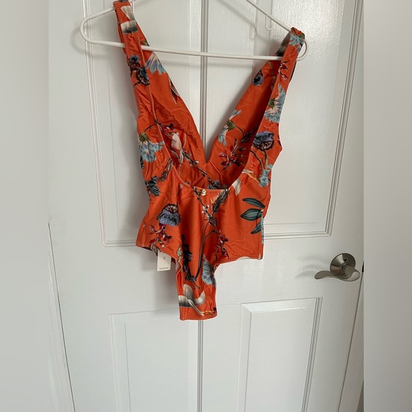 NWT Anthropologie Salinas Floral One-Piece Swimsuit Size Medium - Picture 11 of 13